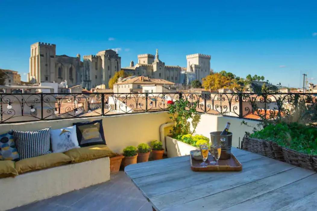 Magnifique Appartement De Charme Avec Vue Sur Le Palais Des Papes A Avignon Wifi Gratuit Exteriér fotografie